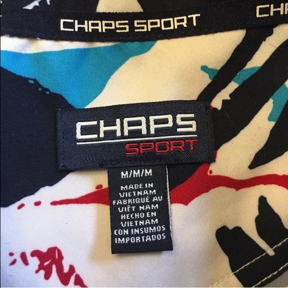 Chaps Sports Windbreaker Florida Palms Sailing M - Picture 4 of 7